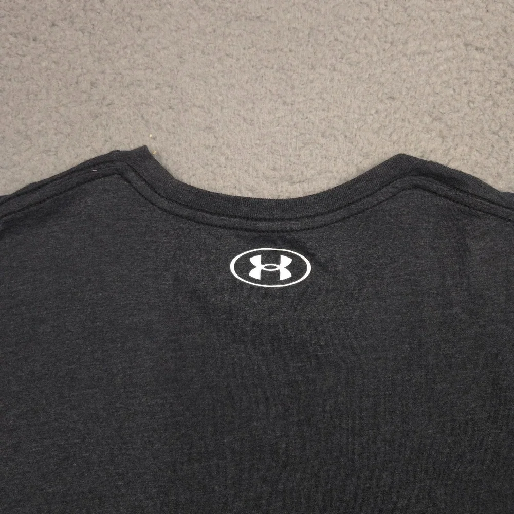 Under Armour T Shirt Loose Fit Cotton Blend Mens XL Charcoal Baseball Bubblegum